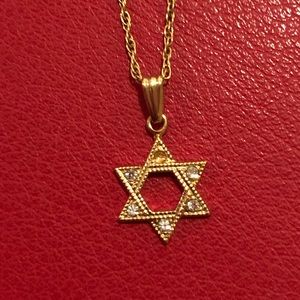 14K GF Star of David Necklace